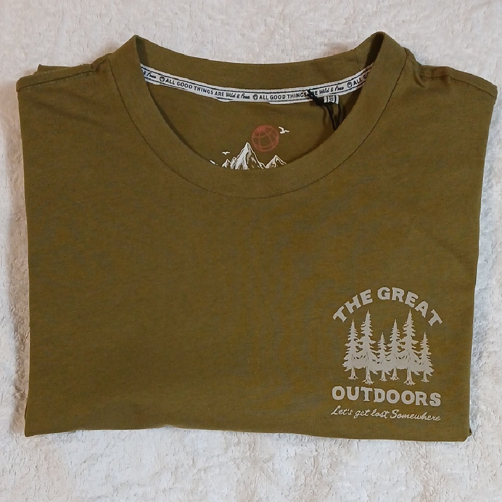 Men's Olive T-Shirt - Picture 5 of 5